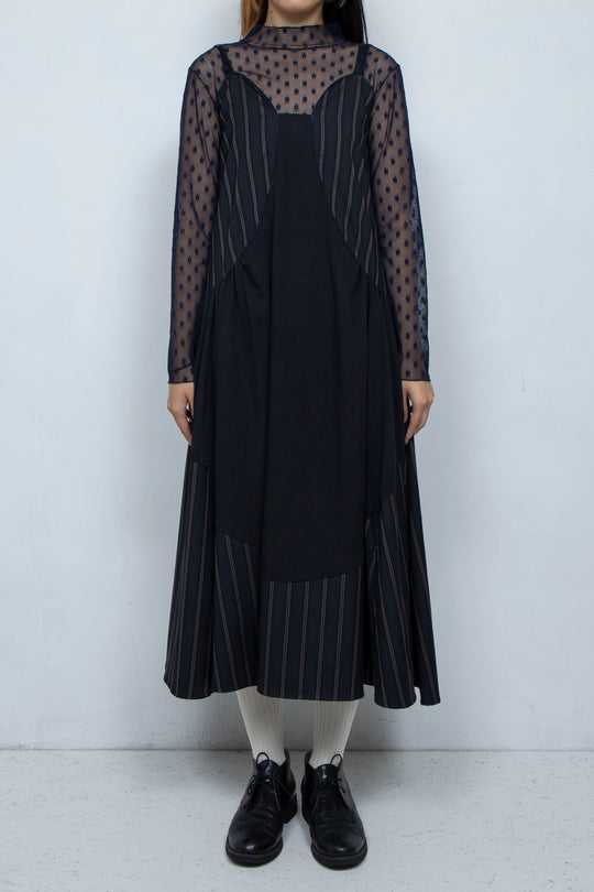 striped camisole dress