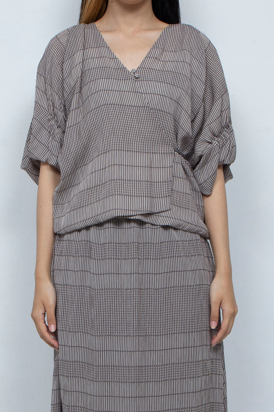 willow jacquard cache-coeur tops