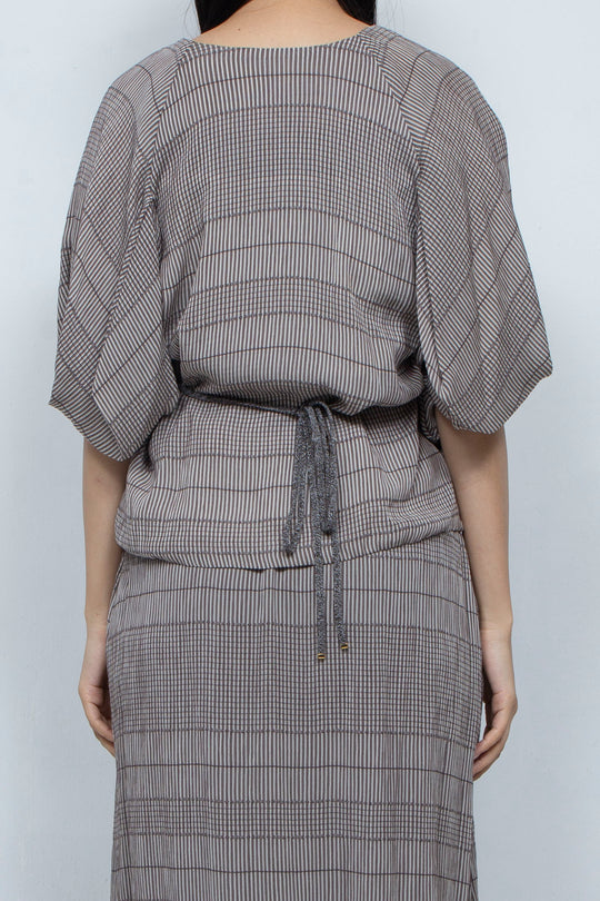 willow jacquard cache-coeur tops