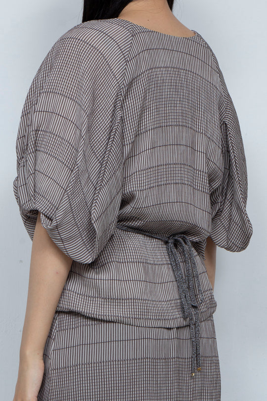 willow jacquard cache-coeur tops