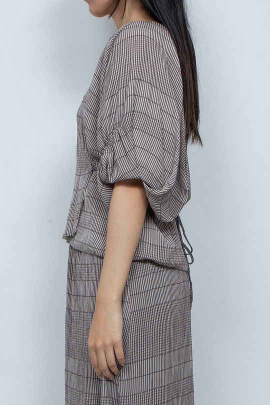 willow jacquard cache-coeur tops