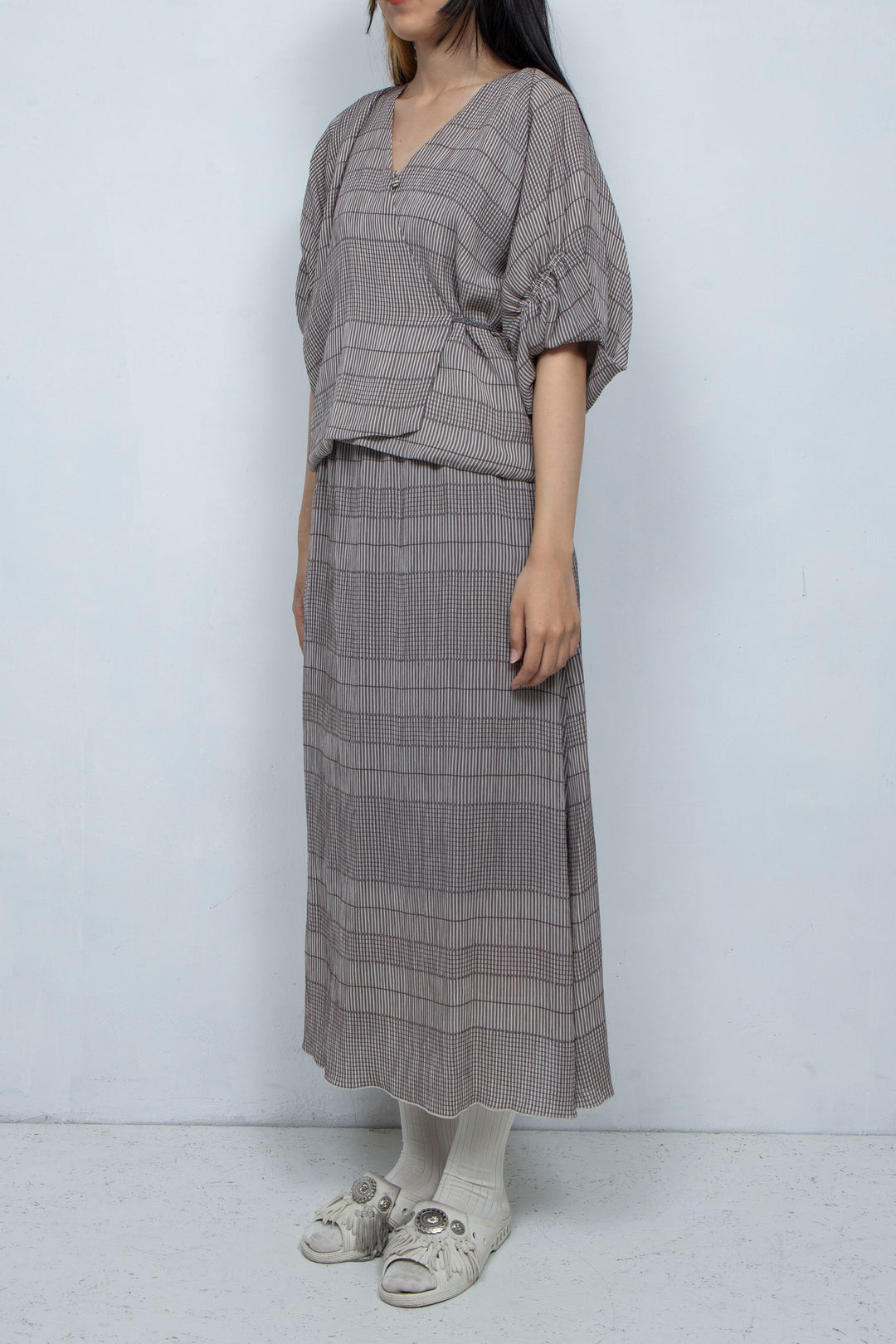 willow jacquard cache-coeur tops