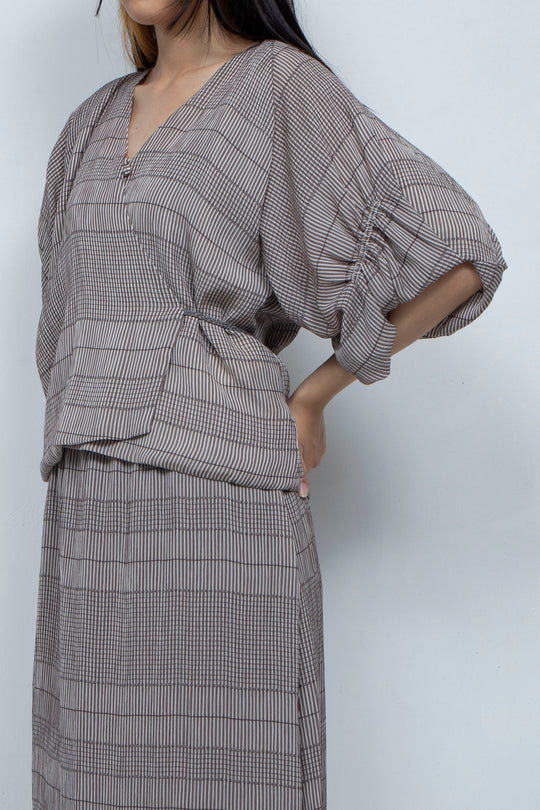 willow jacquard cache-coeur tops