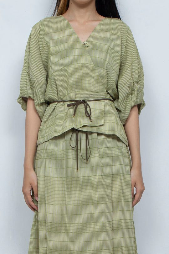 willow jacquard cache-coeur tops