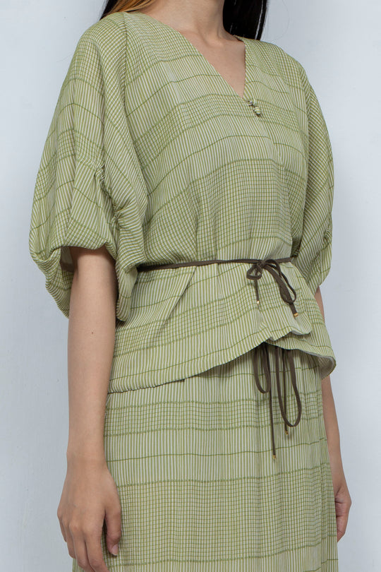 willow jacquard cache-coeur tops