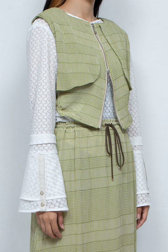 willow jacquard vest