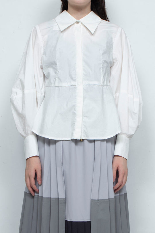 Volume sleeve blouse