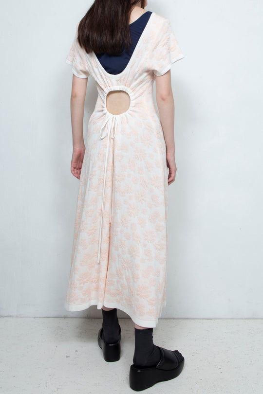 Flower Jacquard dress Pink