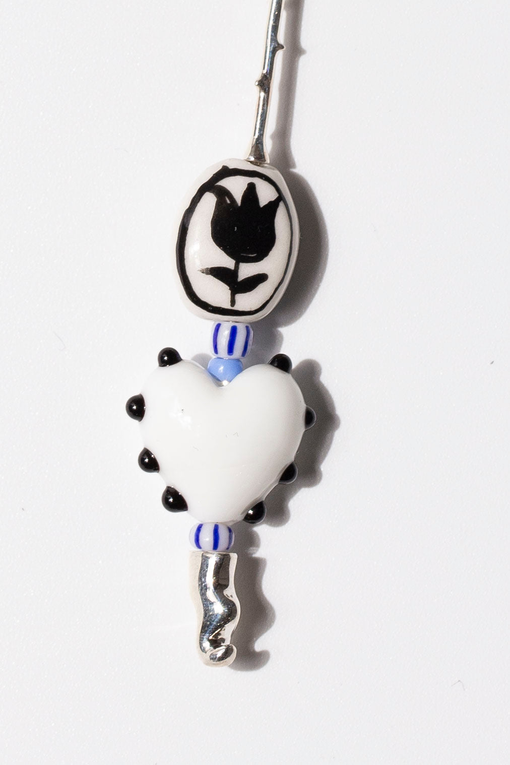 Tulip Heart Drop Earring