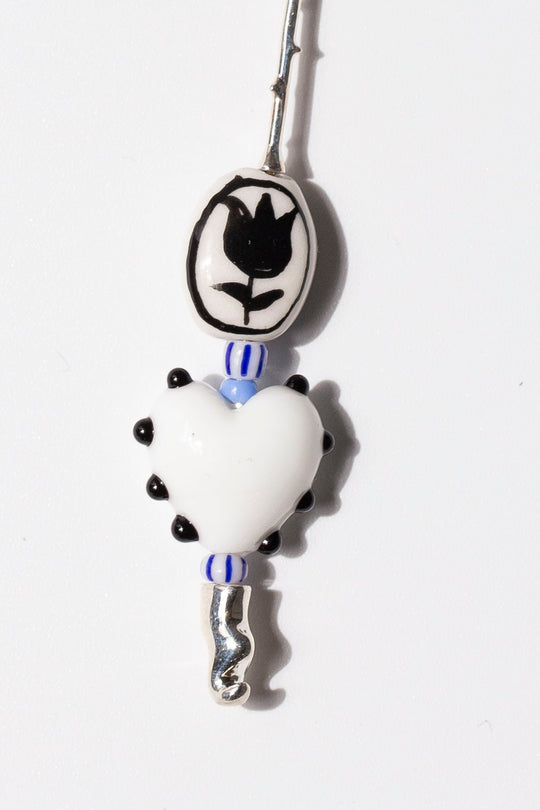 Tulip Heart Drop Earring