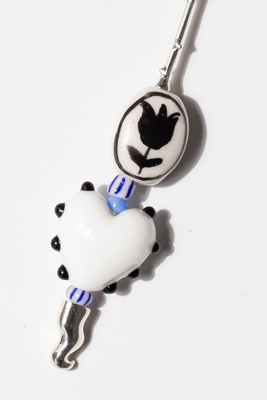 Tulip Heart Drop Earring