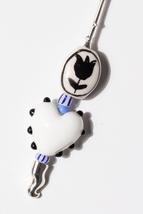Tulip Heart Drop Earring