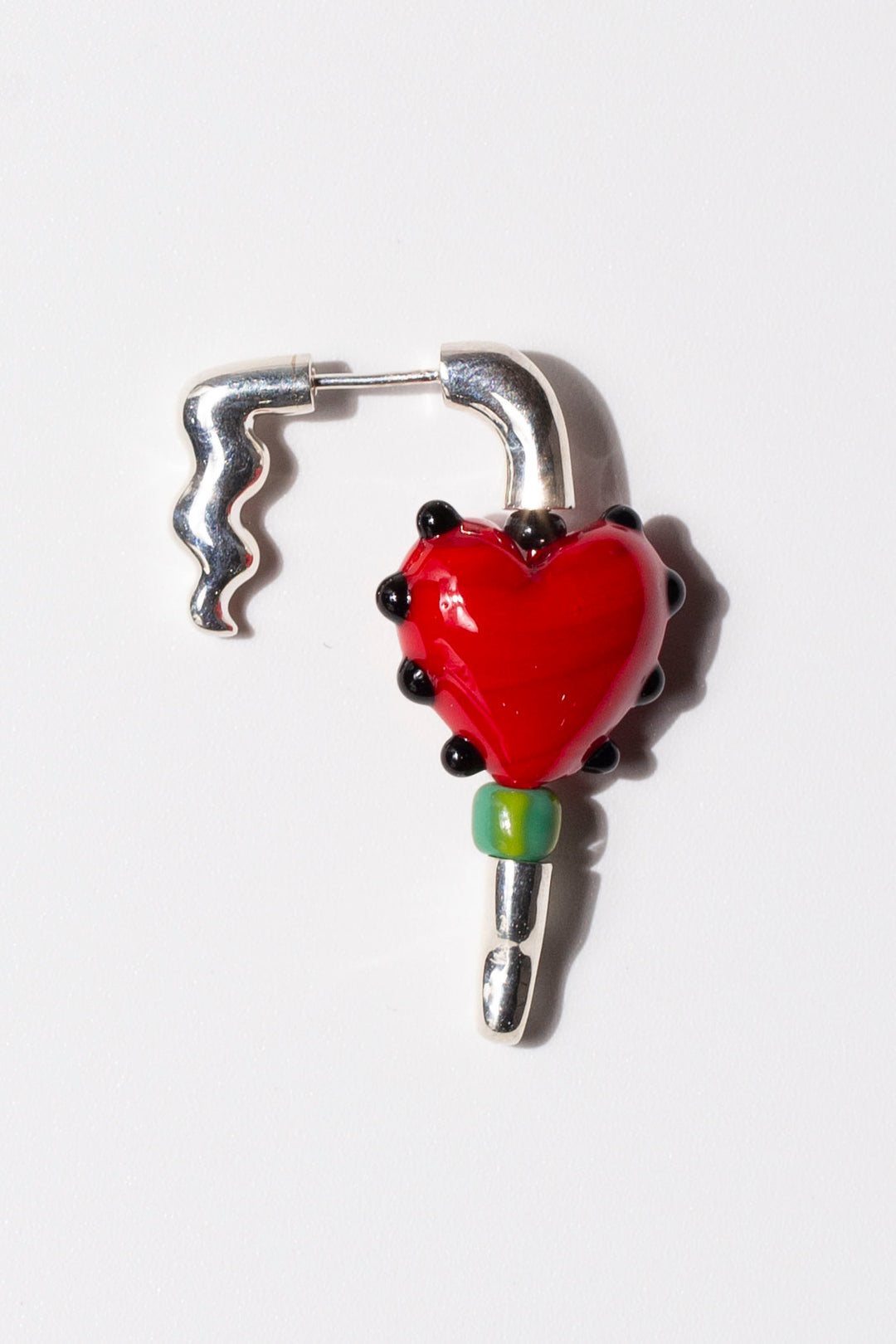 Red Heart Earring