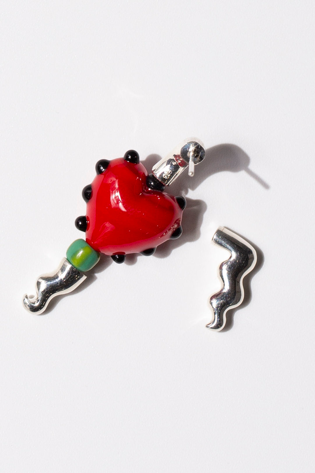 Red Heart Earring
