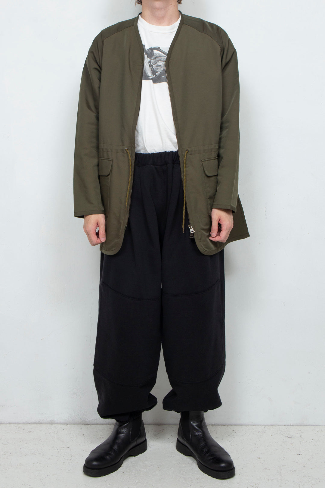Cotton Nylon Long Cardigan