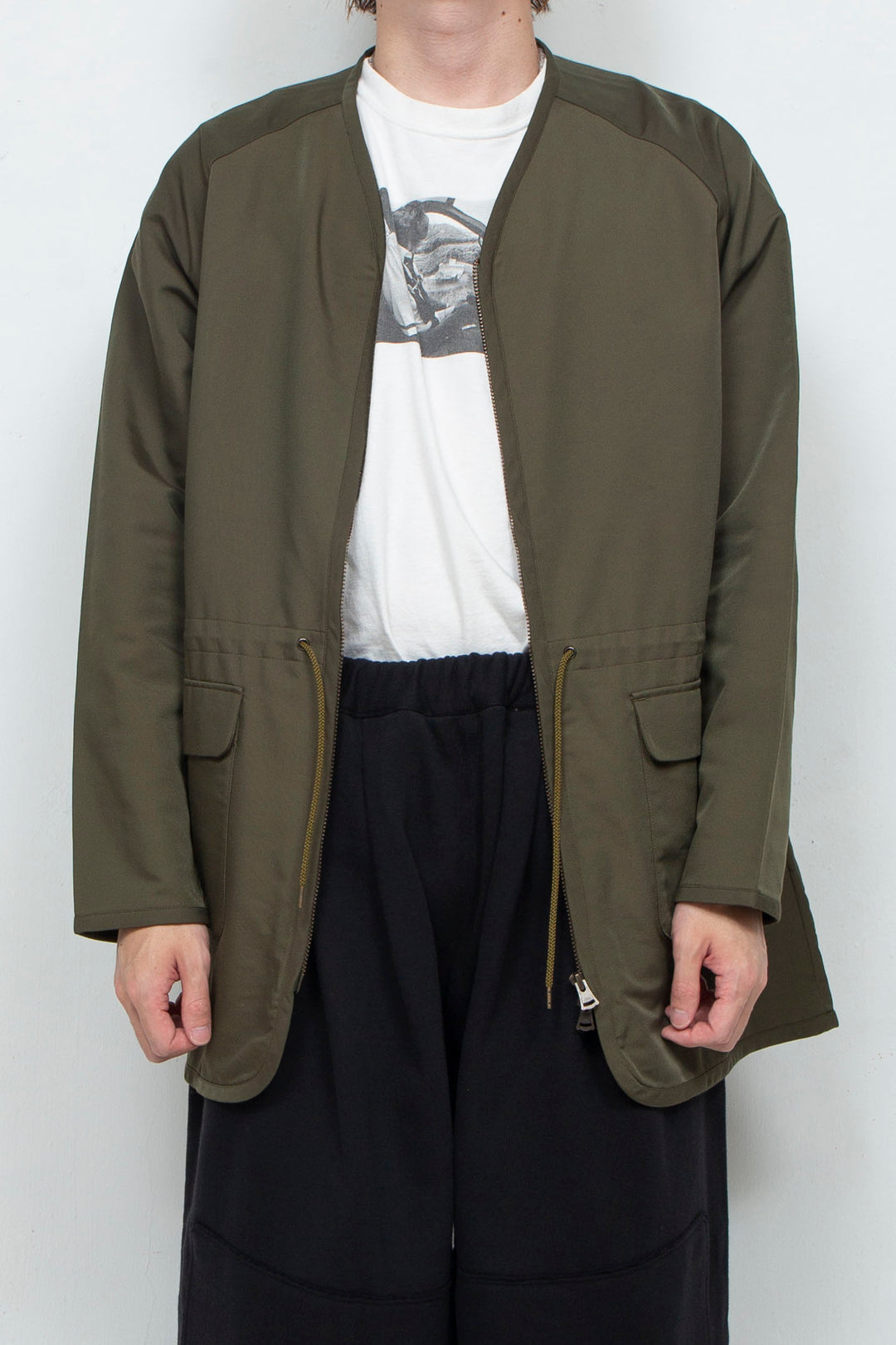 Cotton Nylon Long Cardigan