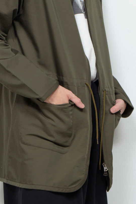 Cotton Nylon Long Cardigan