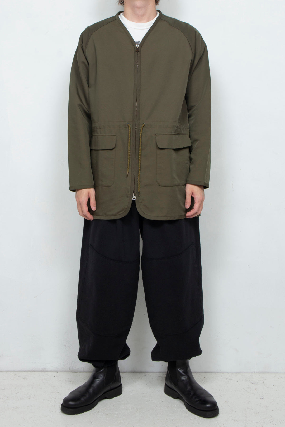 Cotton Nylon Long Cardigan