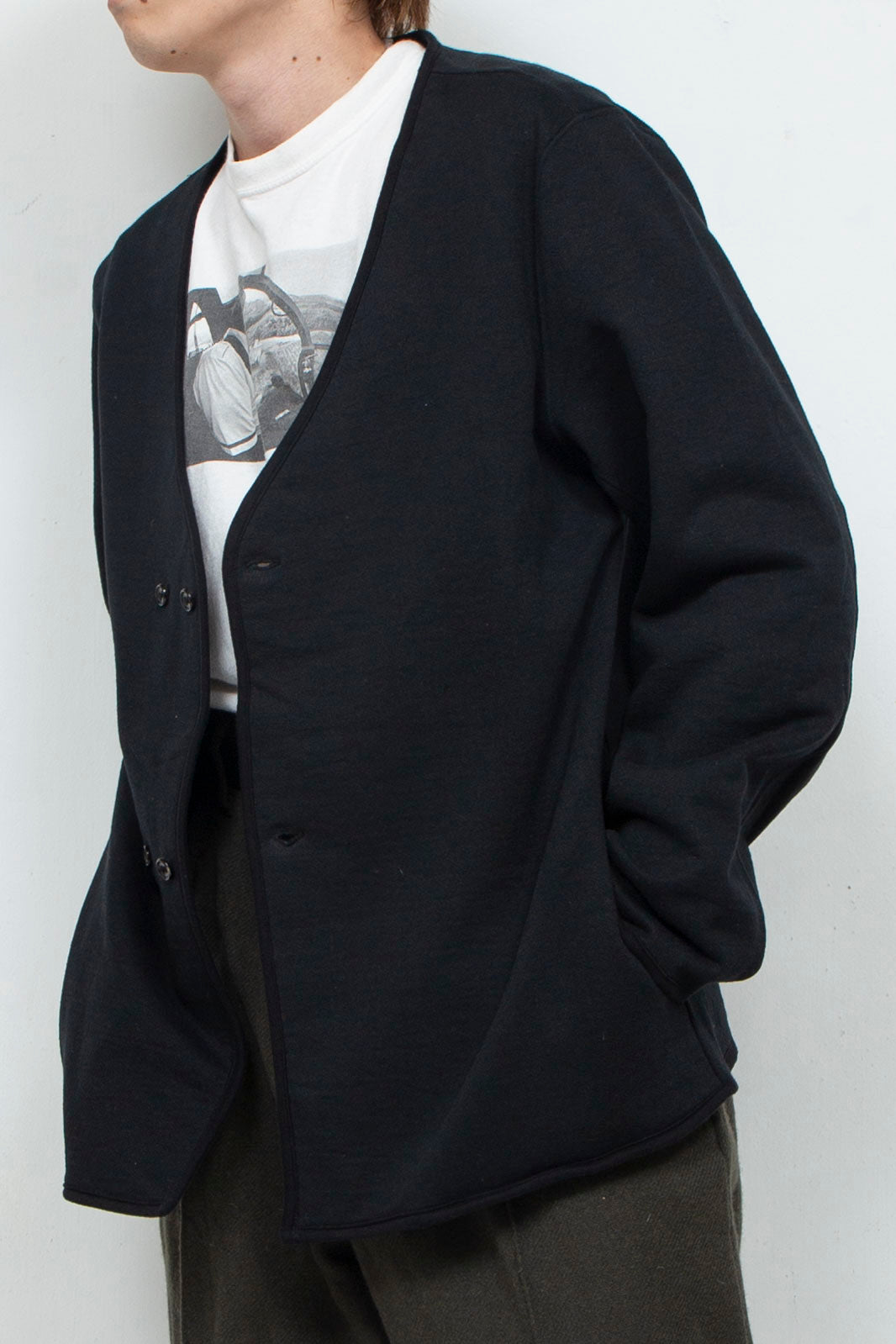 Sweat Cardigan Black