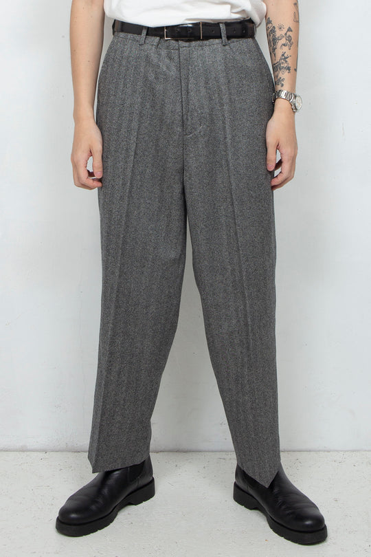 Wool Center Press Pants  Gray