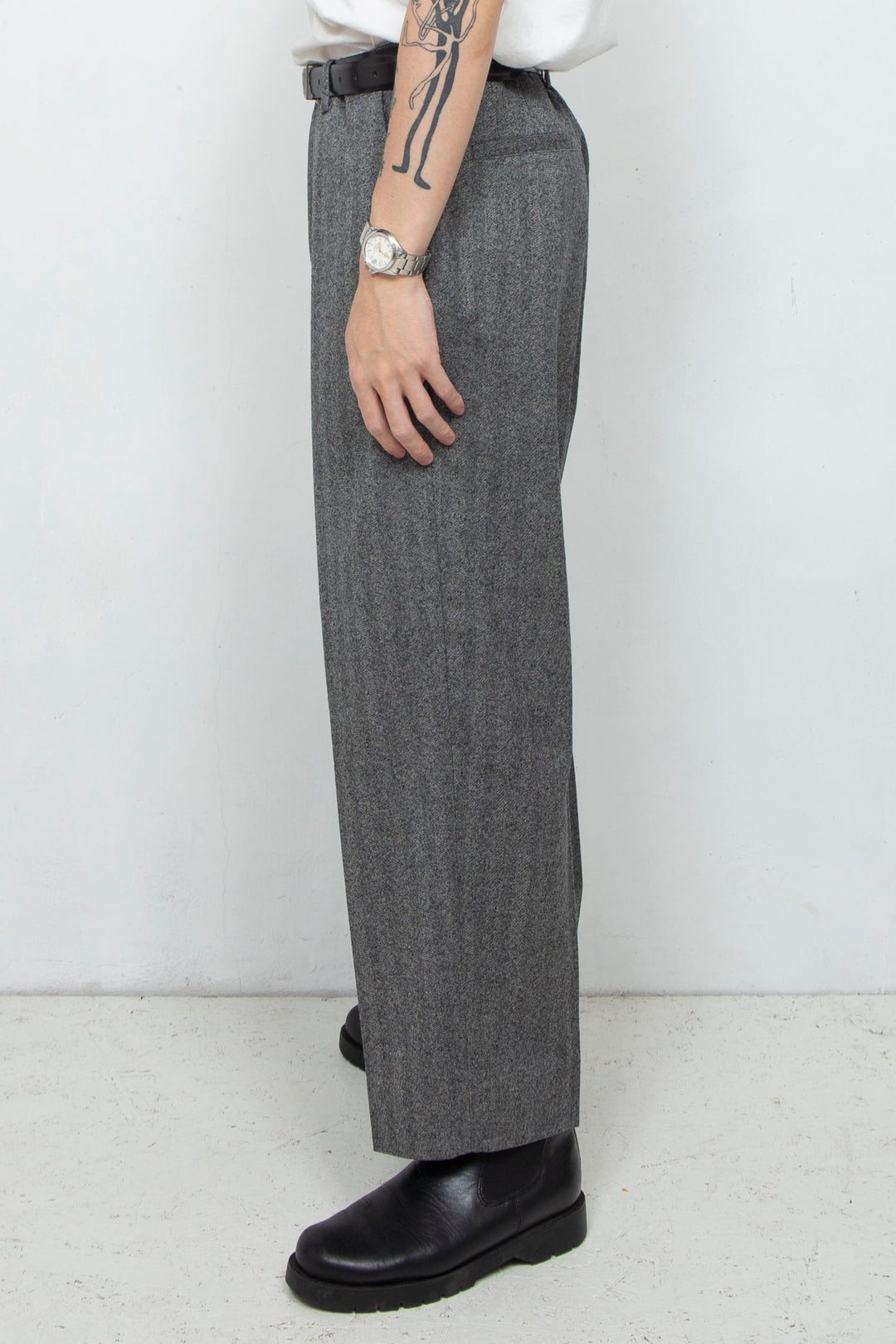 Wool Center Press Pants  Gray