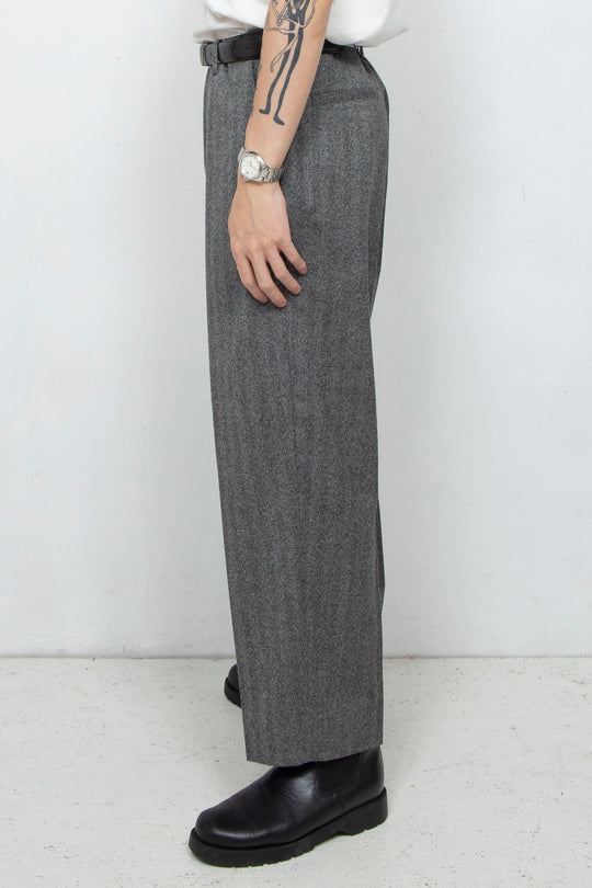 Wool Center Press Pants  Gray