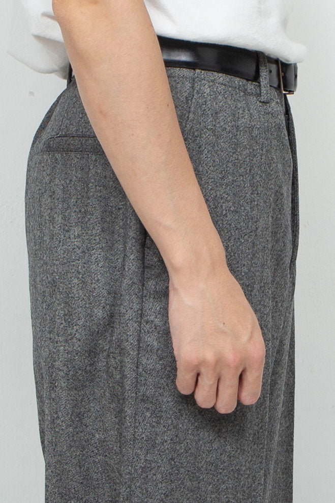 Wool Center Press Pants  Gray