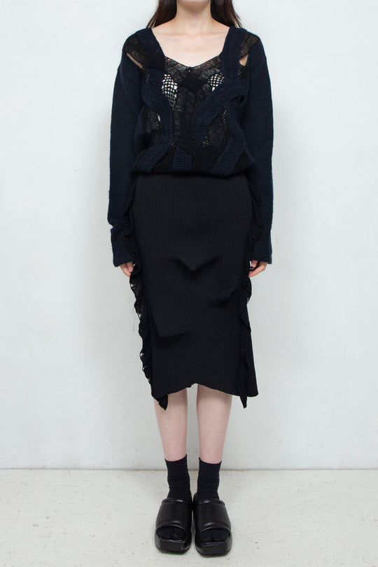 Deformed Skirt Black