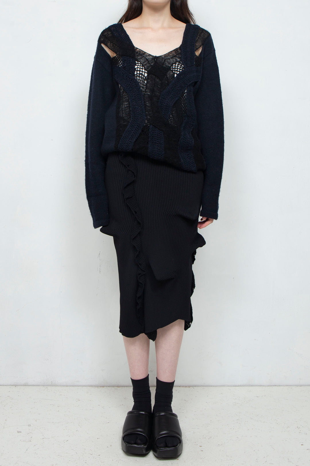 Deformed Skirt Black