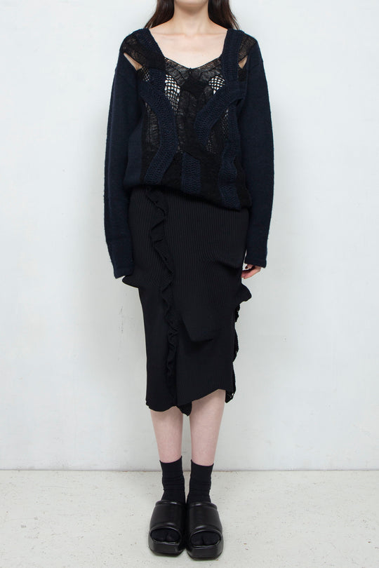 Deformed Skirt Black