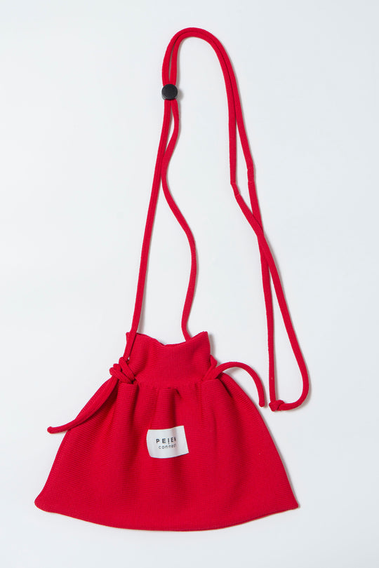 Knit Pocket Bag Red