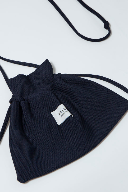 Knit Pocket Bag Dark Navy