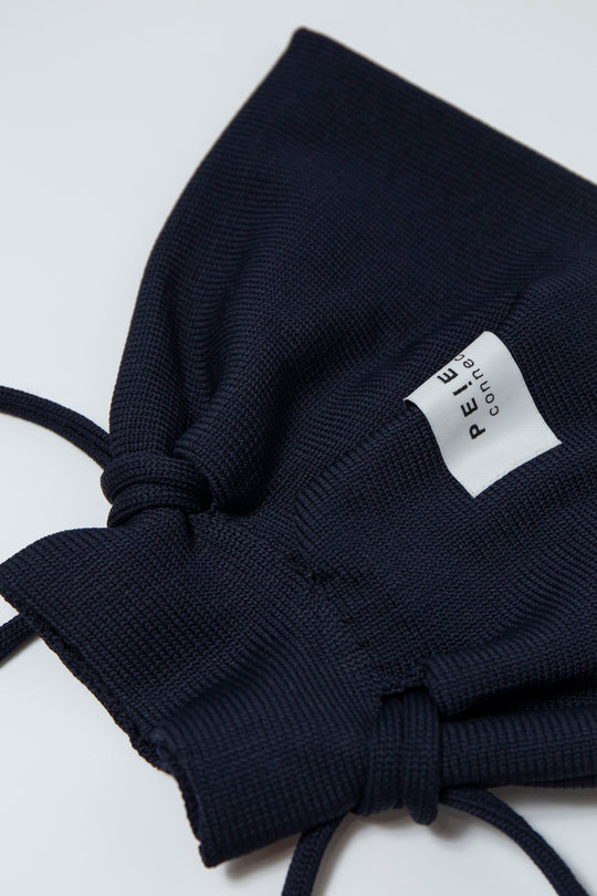 Knit Pocket Bag Dark Navy