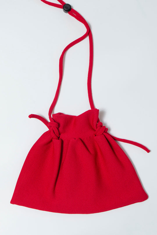 Knit Pocket Bag Red