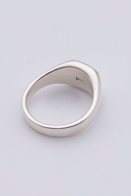 square signet ring silver BHR4