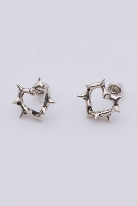 Thorny Heart Earrings silver BHE1