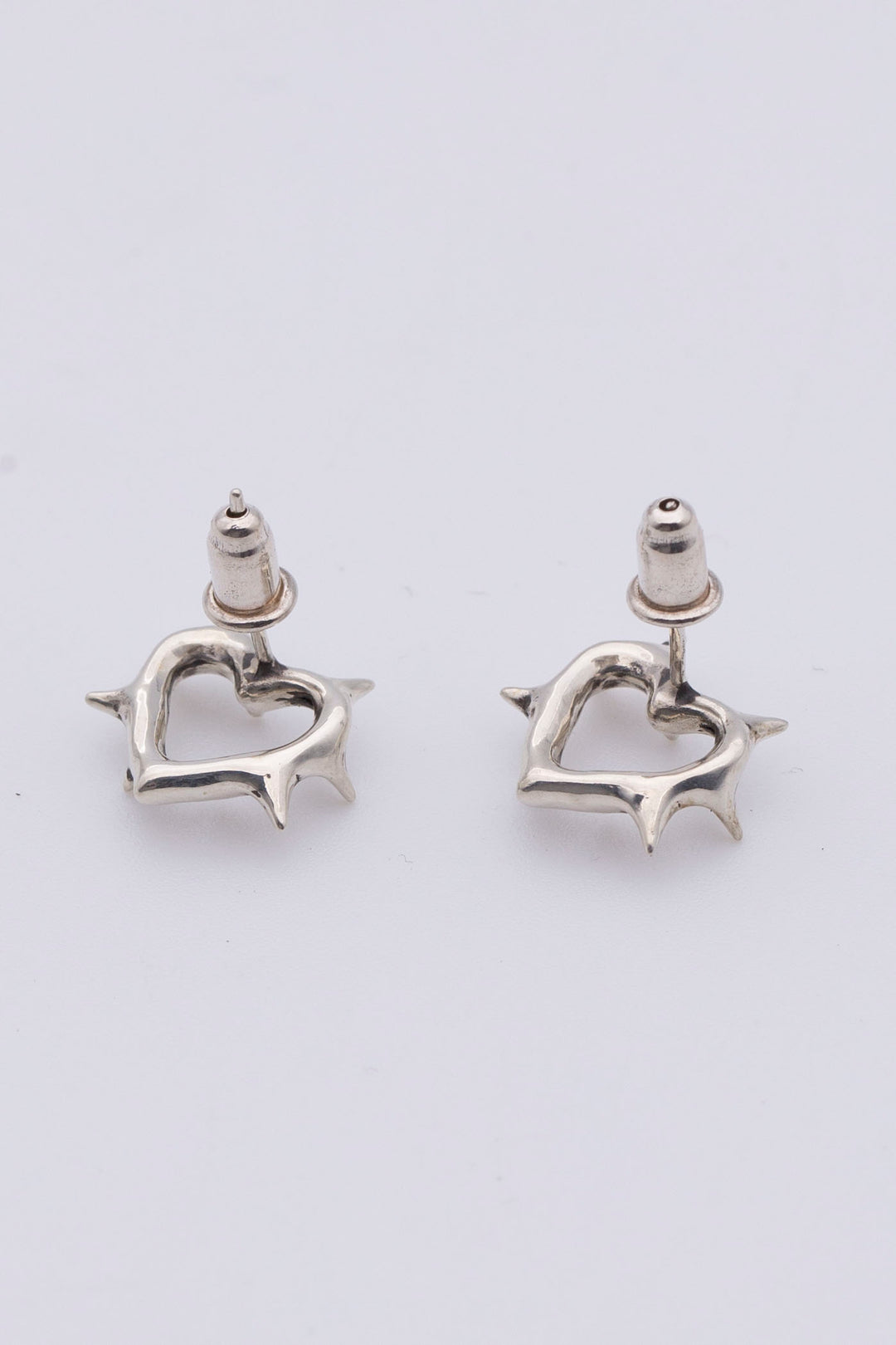 Thorny Heart Earrings silver BHE1