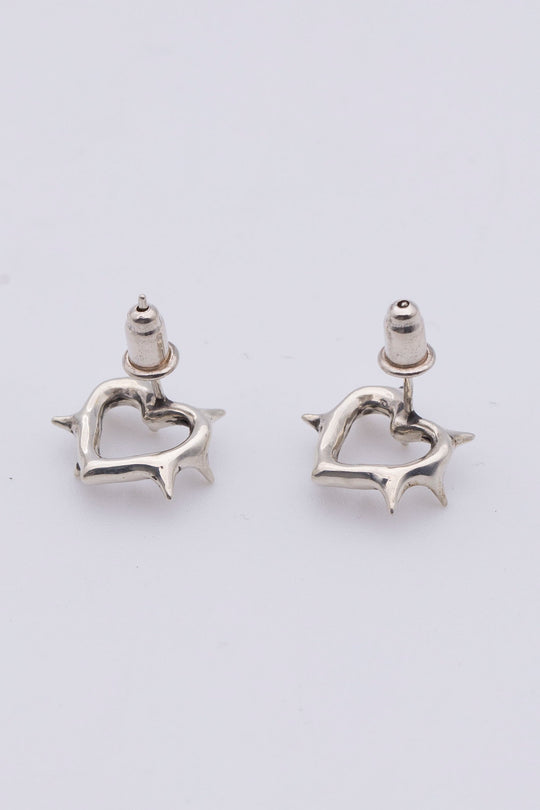 Thorny Heart Earrings silver BHE1