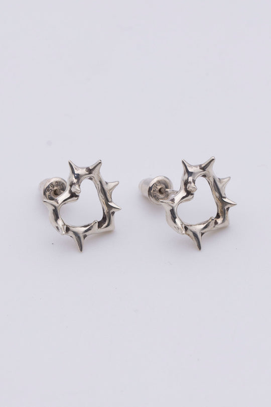 Thorny Heart Earrings silver BHE1