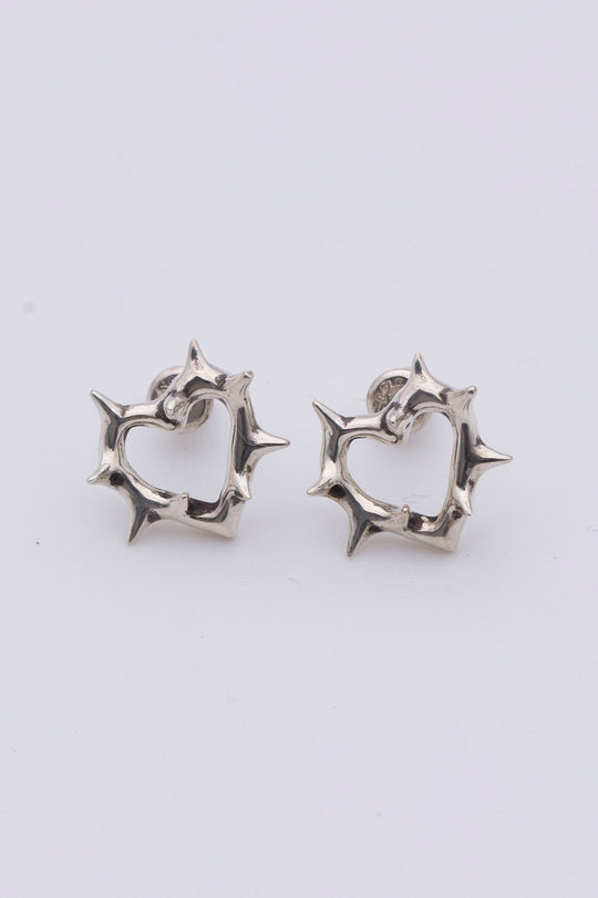 Thorny Heart Earrings silver BHE1
