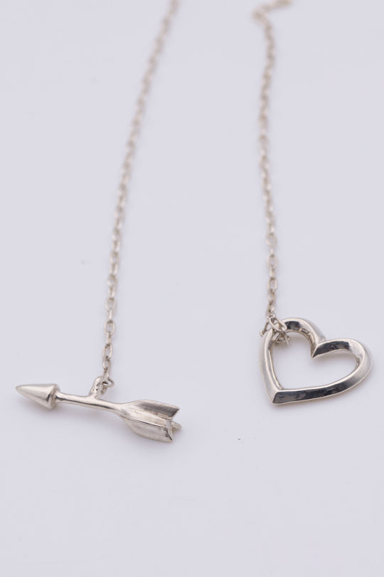 heart & arrow necklace silver BHN6