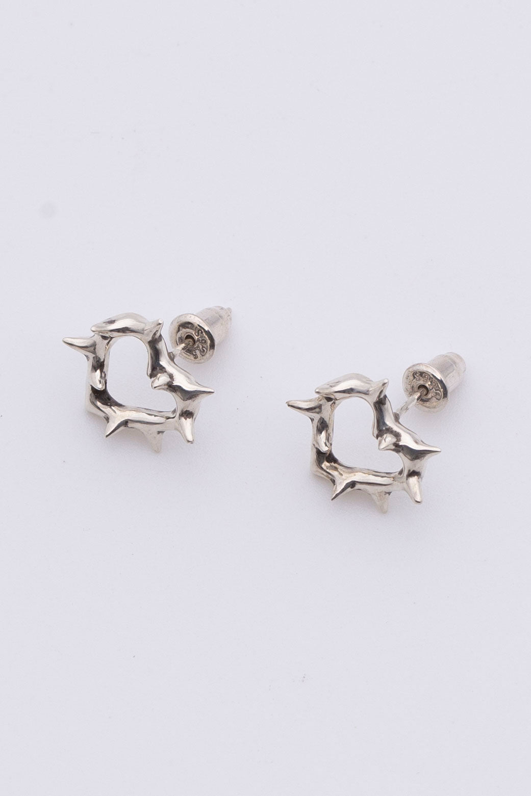 Thorny Heart Earrings silver BHE1