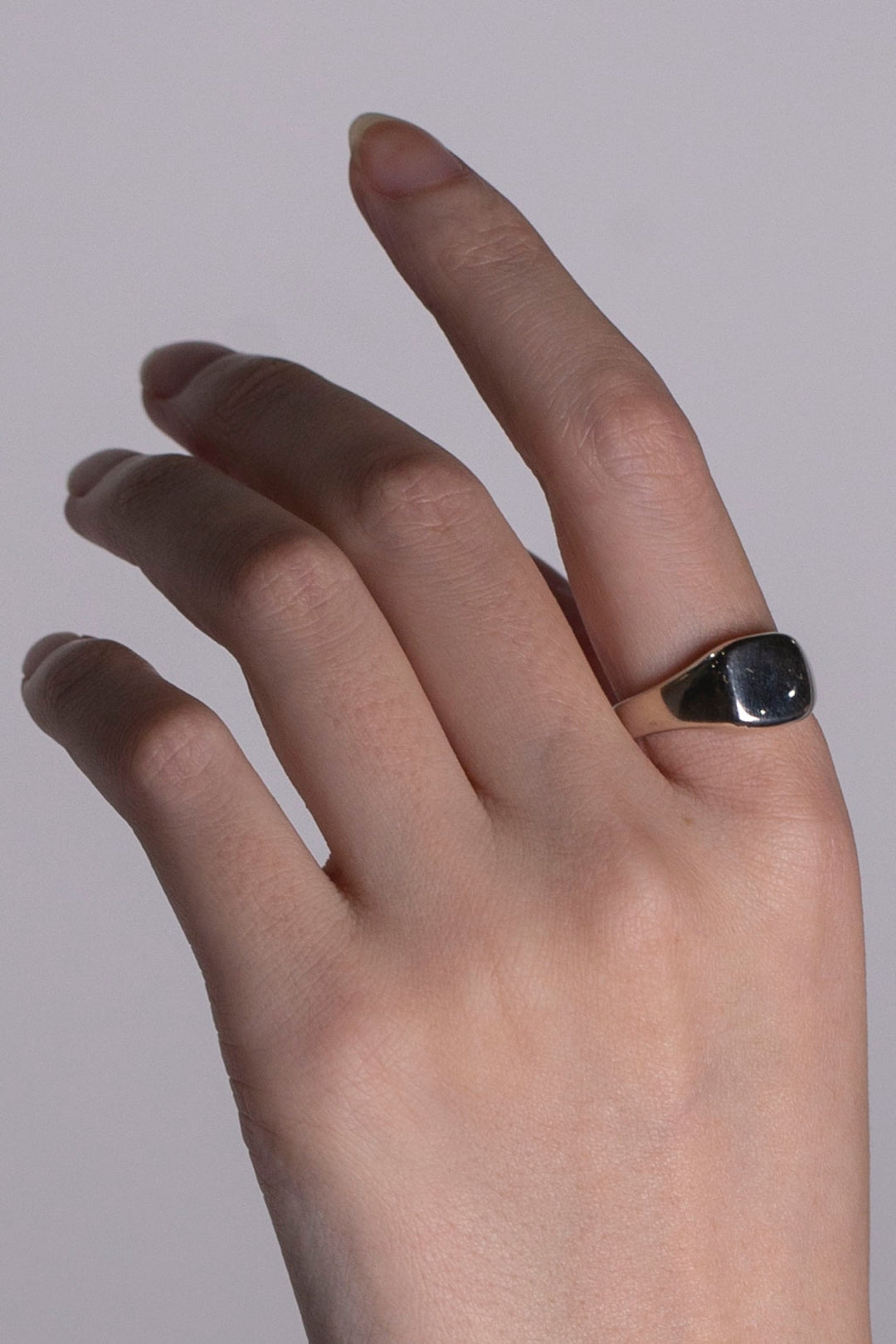 square signet ring silver BHR4