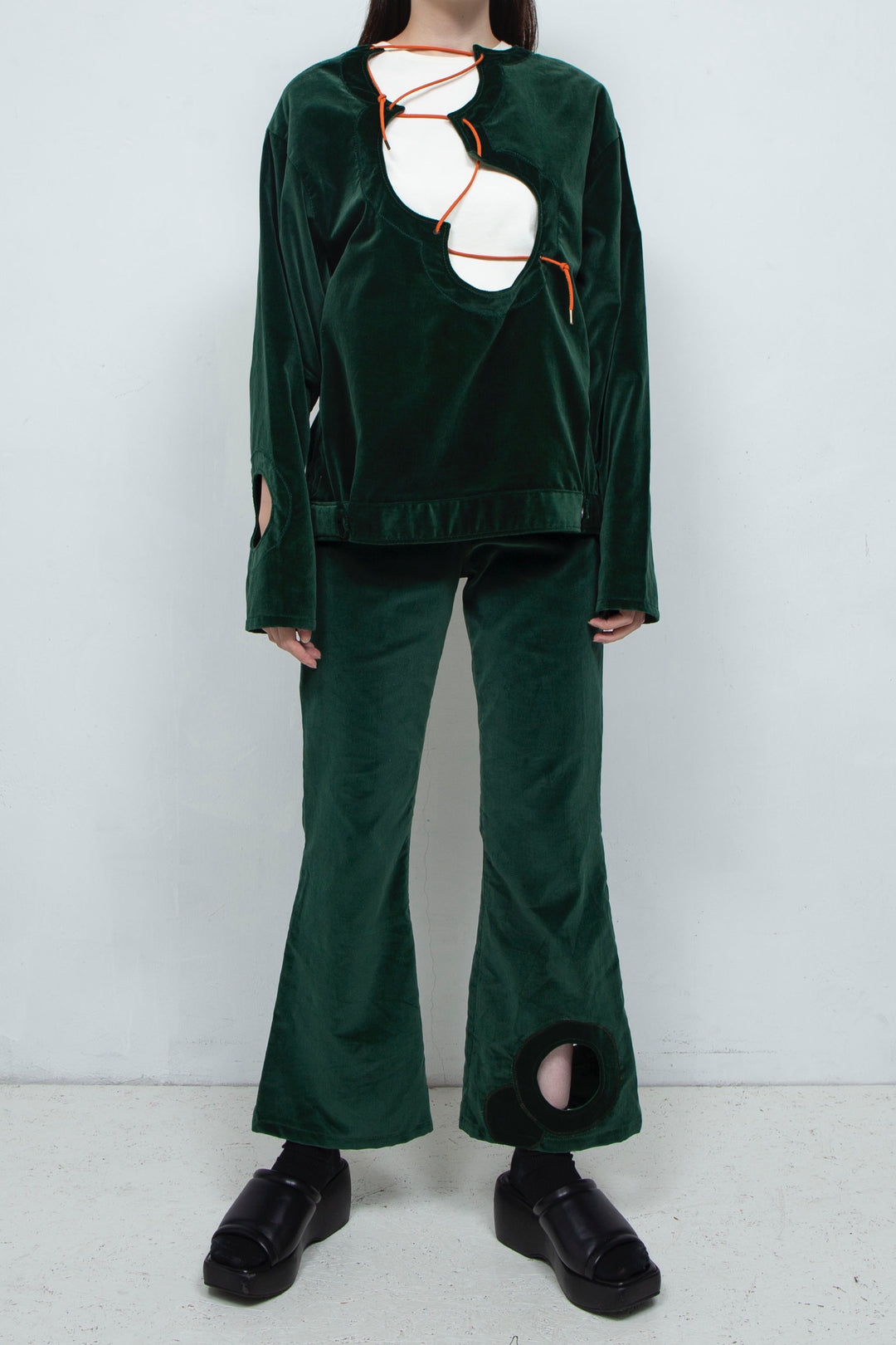 HOLE PUNCH SLACKS Moss