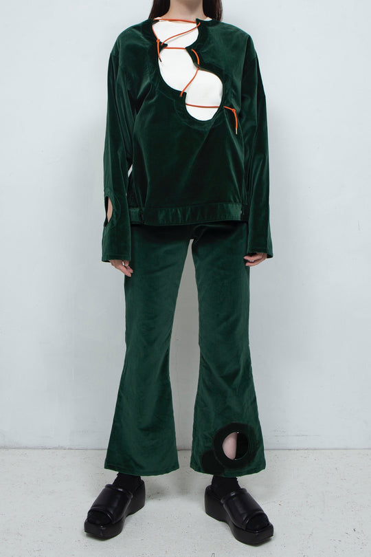 HOLE PUNCH SLACKS Moss