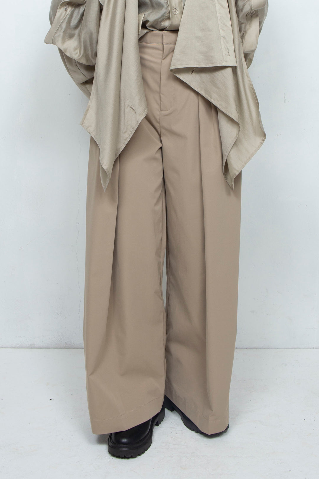 2 tuck wide pants
