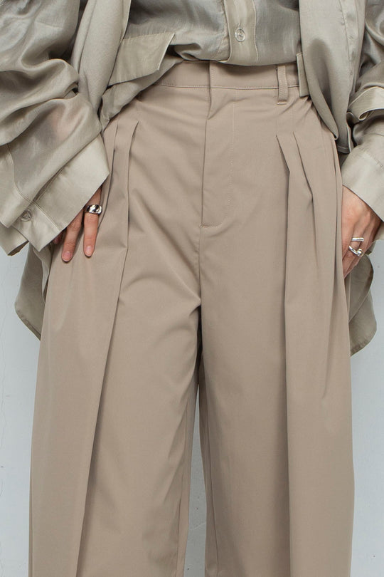 2 tuck wide pants