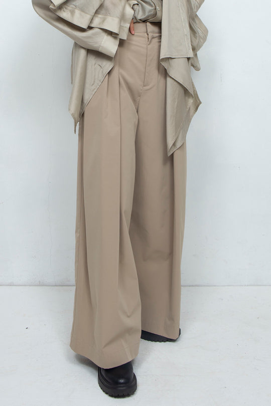 2 tuck wide pants