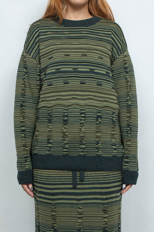 PAJAMA KNIT PULL-OVER GREEN