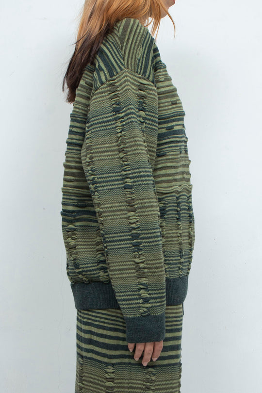 PAJAMA KNIT PULL-OVER GREEN